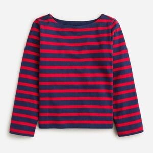 J.Crew mariner cloth boatneck T-shirt in stripe red/navy